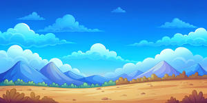 cartoon,day blue sky gradient,  background