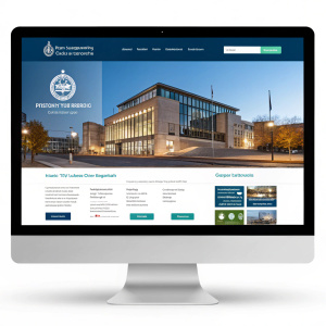 Website for Peterborough City Council featuring modern logo, user-friendly navigation, comprehensive services section, detailed information.
