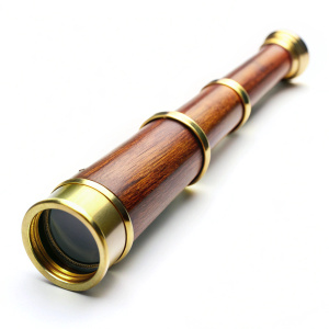 Spyglass on  white background