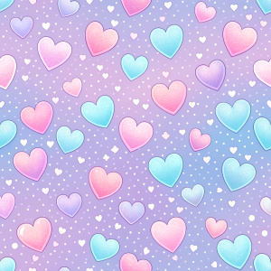 a simple pattern with hearts, boho, cute, flat background