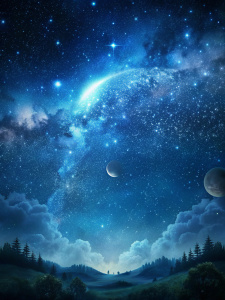 the night sky from
