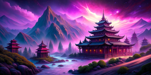 business of China and Russia, purple color, pink color, no people