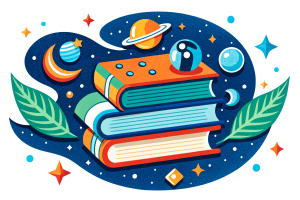 vector naive books stickers collection