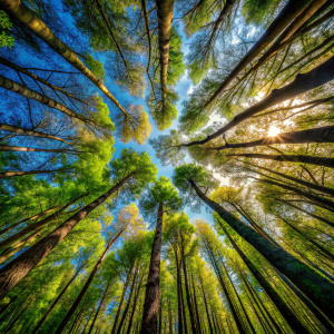 Necesito que hagas una foto en un angulo Nadir de un bosque  