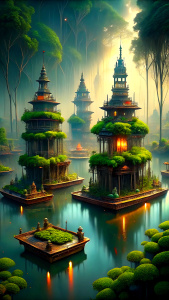 Floating Gardens: The Aztecs built intricate floating gardens called chinampas on the shallow waters of Lake Texcoco. These gardens were made by layering soil, reeds, and mud to create fertile plots for agriculture. This innovative farming technique allowed the Aztecs to sustain a large population in their capital city, Tenochtitlan.