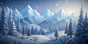 papercut winterwallpaper low contrast full HD 