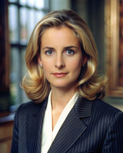 Livia Octavia Ferri. Presidenta. Abogada. Rubia. Joven. Política. Fotografía Análoga. Año 2000.