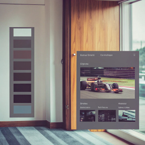 Figma design interface showcasing a sleek and modern layout with Formula 1 branding. Sections dedicated to typography and components. Color swatches and detailed design element descriptions featured.