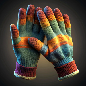 a pair of merino wool hand glove