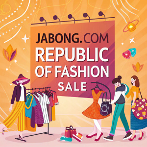 Eye-catching digital ad for Jabong.com's Republic of Fashion sale. Vibrant colors, large discount banner.
