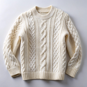 white woolen sweater