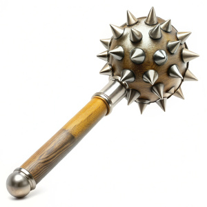 Spiked Ball Mace on white background