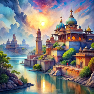 Ayodhya was a magnificent city and the kingsom on the bank of the river Sarayoo.