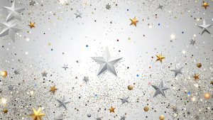 stars - white background silver confetti sparkles overlay isolated greeting decoration copy render star glitter festive twinkle glitter light 