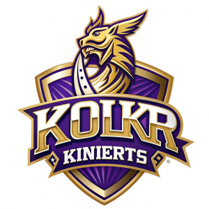  Kolkata Knight Riders KKR logo on white background
