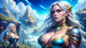 beautyful bigtits titan women   in the landscape realistic