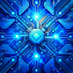 blue circuit board  background