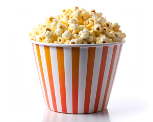 popcorn bucket isolated on white background