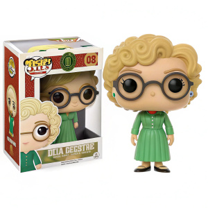 Rita Skeeter, Funko Pop! Vinyl Figure. Green dress, glasses, curly hair. Boxed figurine, colorful graphics