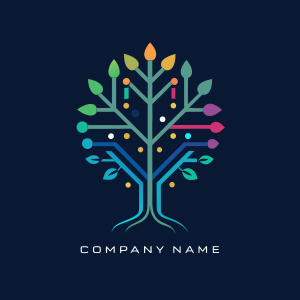 A minimalist and clean tech style logo design featuring a stylized A ...