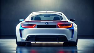 One supercar BMW Racing,  Rearview