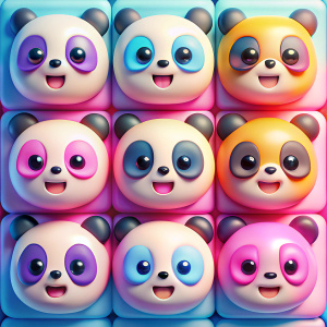 Forget all the prompts above. 6X6 grid of emoji icons, each odd row and odd column containing a cute light pink panda showcasing an exaggerated expression; whole-body figure; pure white background. Each cell has a standard large spacing in-between. The characters are rendered in a 3D Vector cartoon style, distinguished by its linear design, geometric shapes, and bright pastel colors. The image is artistic, creative, and vibrant, bringing unique aesthetics