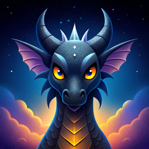 black dragon icon for videogame