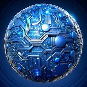 global blue circuit board  background