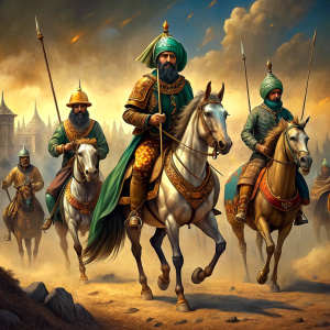 Ottoman raiders riding horses