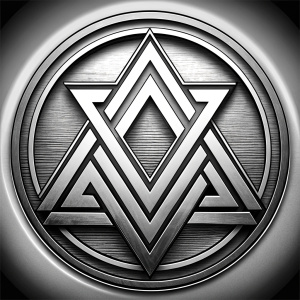 nordic valknut symbol -  tattoo design - perfect realistic art - high-definition - grey and black - white background 