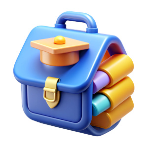 3d icon: school classes