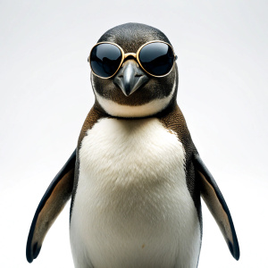 penguin with sunglasses,