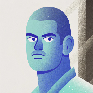 Intense close-up of Michael Scofield's face from 'Prison Break'. Dark background highlighting facial features