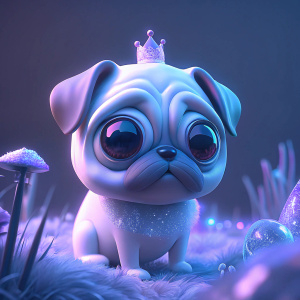 cute pug dog