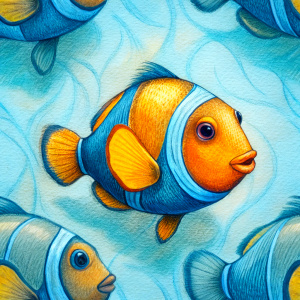 clownfish seamless pattern