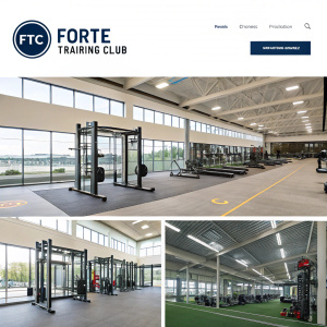 FTC Forte Training Club's website section dedicated to gym layout and equipment. High-resolution images showcasing the modern and spacious gym environment.