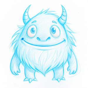 a little cute monster, dynamic and aesthetic - Recraft