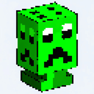 
creeper head from minecraft
