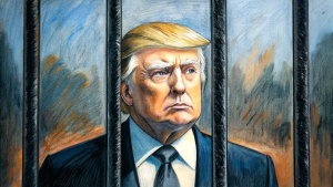 donald trump behind bars