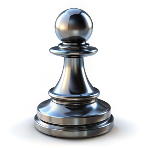 peón de ajedrez con estilo de ilustracion 3d