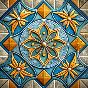 Italian ceramic tile pattern mediterranean vector image
