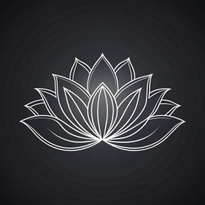 163-Lotus flower line art. Minimalist contour drawing. One line artwork. One-line contour drawing with the fewest possible strokes.