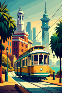 San Francisco Trolley car side view