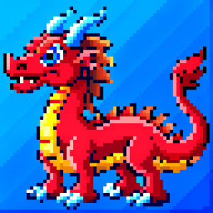 red dragon icon for videogame