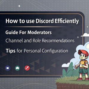 Pantalla de un servidor de Discord con tema oscuro y fondo grisáceo. En la parte derecha, un personaje pixelado del videojuego Earthbound. El texto está organizado en un formato estructurado con viñetas.

- Cómo usar Discord eficientemente
- Guía para moderadores
- Recomendaciones de canales y roles
- Consejos para configuración personal