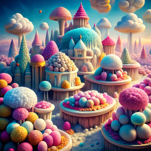 fairyland made of marshmallows