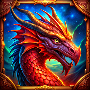 red dragon icon for videogame