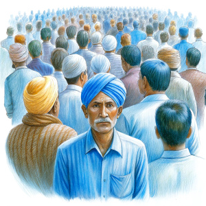 india public crowd front face

