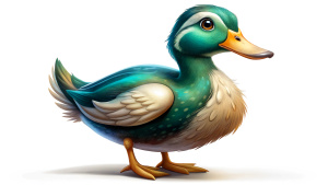 cartoon adult duck