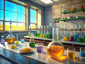 Biochemistry laboratory, analysis of urine, calcium